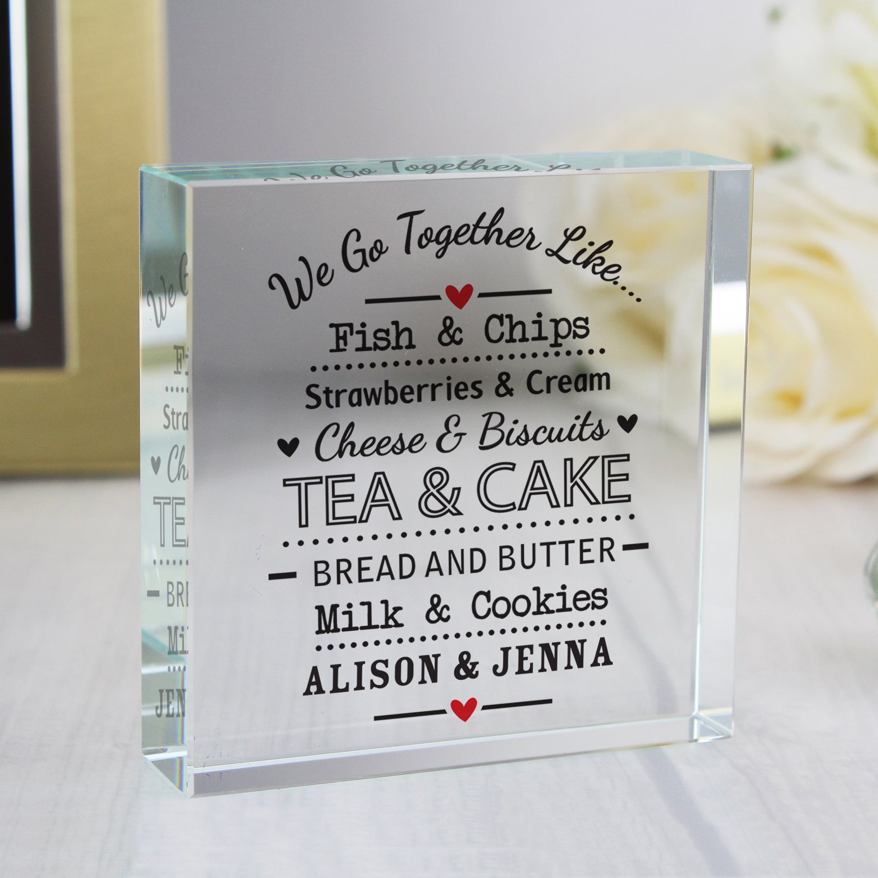 Personalised We Go Together Like...  Crystal Token - image 4