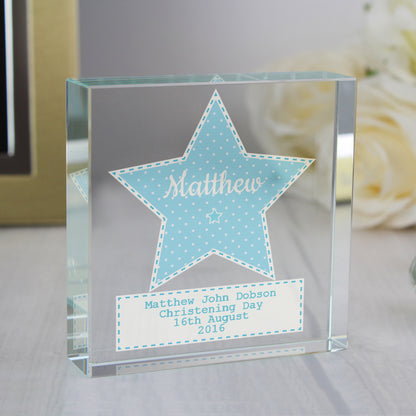 Personalised Stitch & Dot Baby Boy Crystal Token - image 5