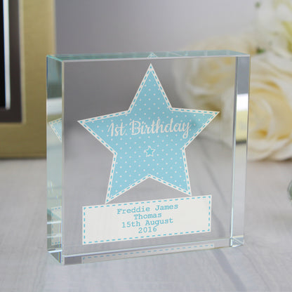 Personalised Stitch & Dot Baby Boy Crystal Token - image 6