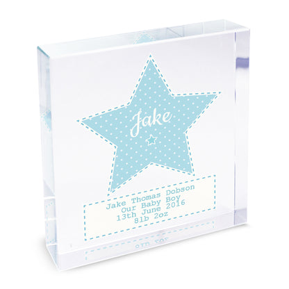 Personalised Stitch & Dot Baby Boy Crystal Token - image 7