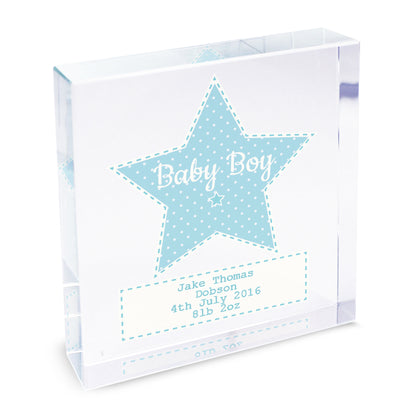 Personalised Stitch & Dot Baby Boy Crystal Token - image 8