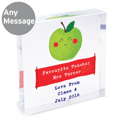 Personalised Apple for the Teacher Crystal Token - image 4