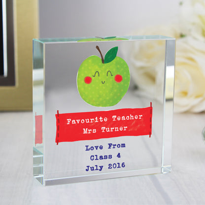 Personalised Apple for the Teacher Crystal Token - image 5