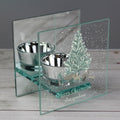 Personalised A Winter's Night Mirrored Glass Tea Light Candle Holder from Heartfelt Gifts