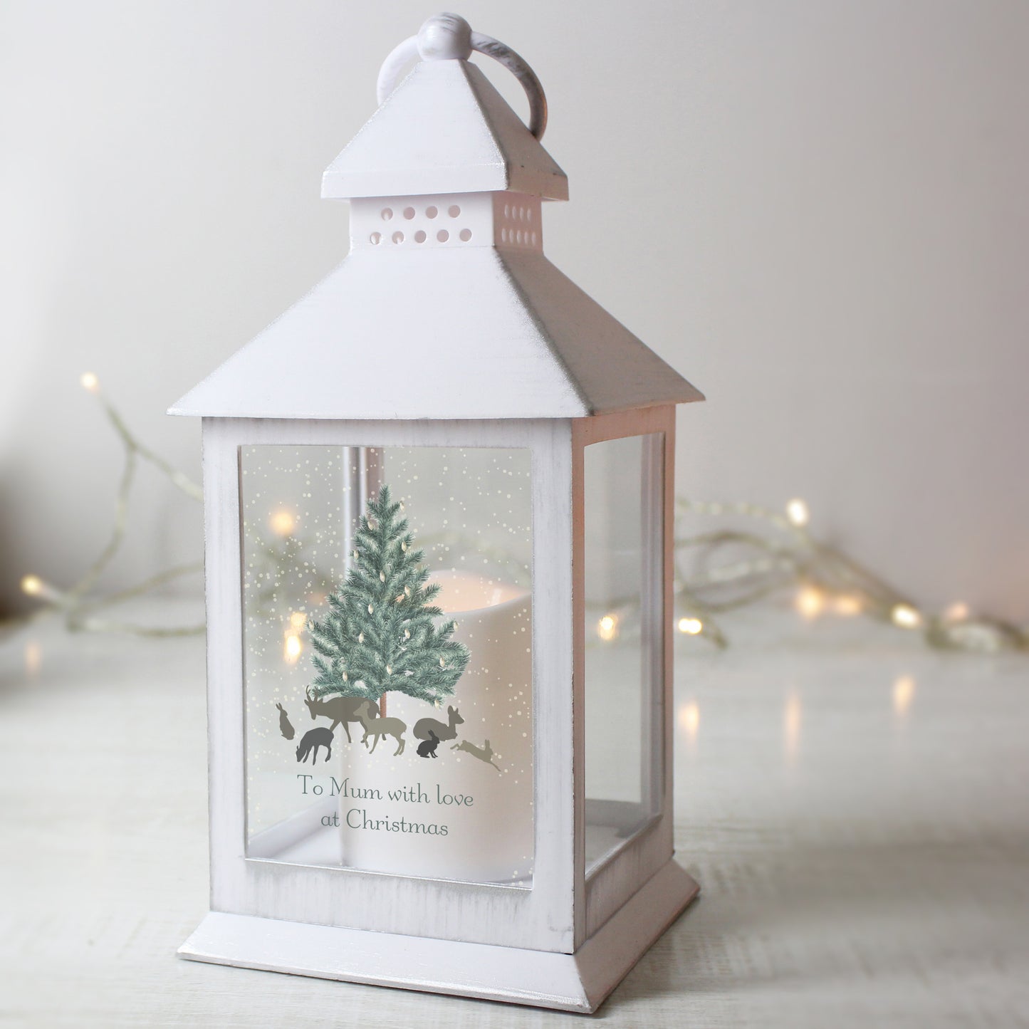 Personalised A Winter's Night White Lantern - image 2