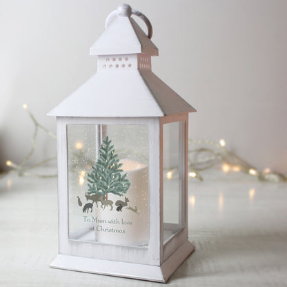 Personalised A Winter's Night White Lantern - image 2