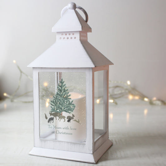 Personalised A Winter's Night White Lantern - image 2