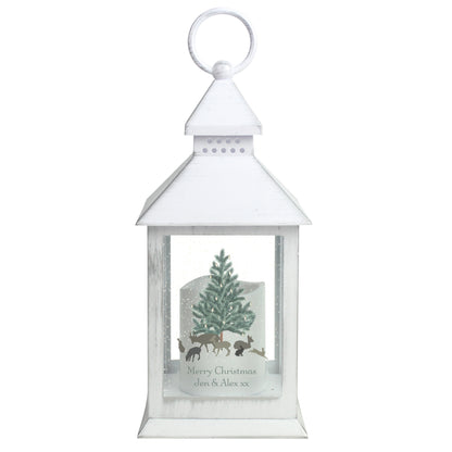 Personalised A Winter's Night White Lantern - image 4