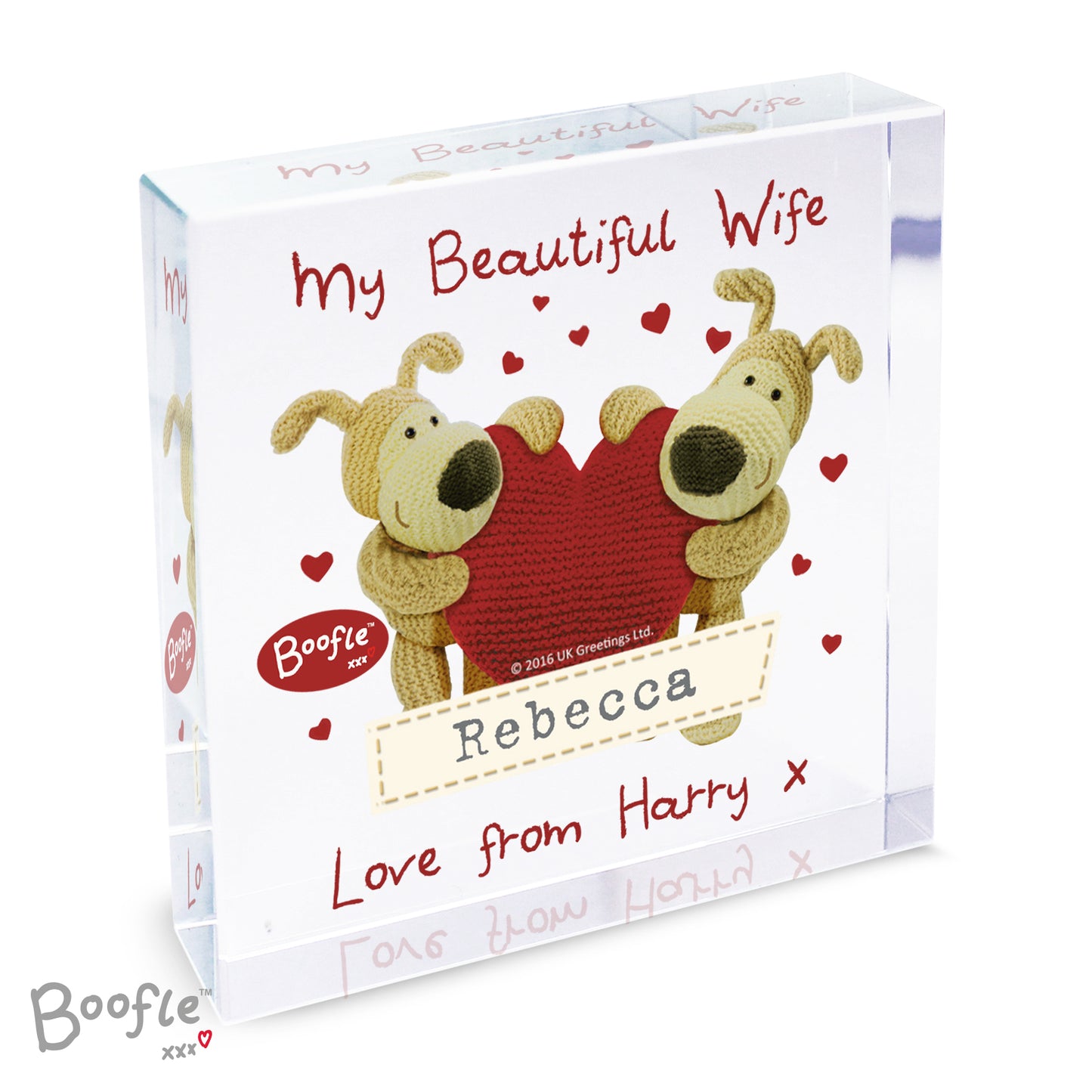 Personalised Boofle Shared Heart Crystal Token - image 5