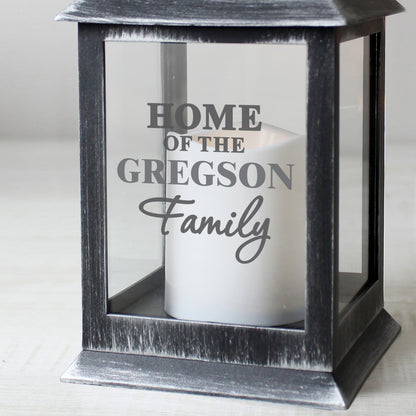 Personalised The Family Rustic Black Lantern - image 3