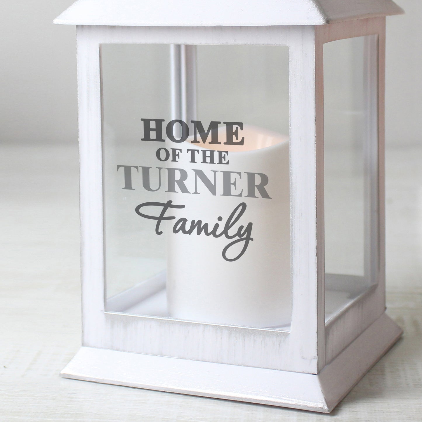 Personalised The Family White Lantern - image 3