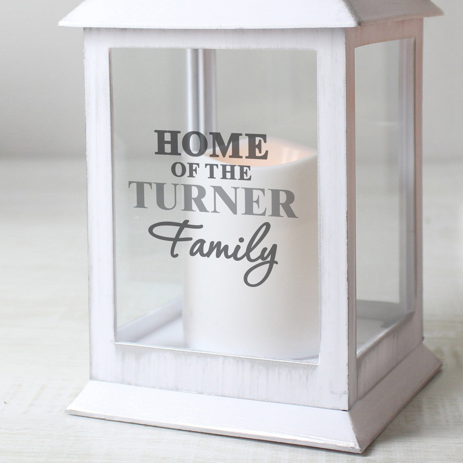 Personalised The Family White Lantern - image 3
