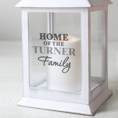 Personalised The Family White Lantern - image 3