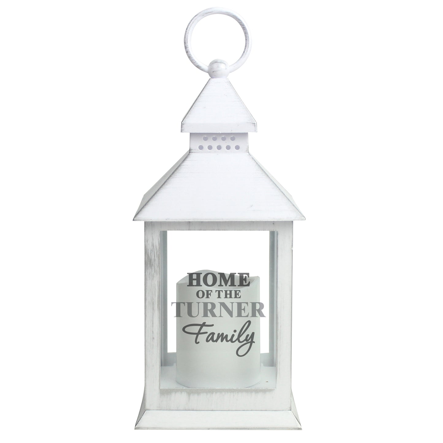 Personalised The Family White Lantern - image 4