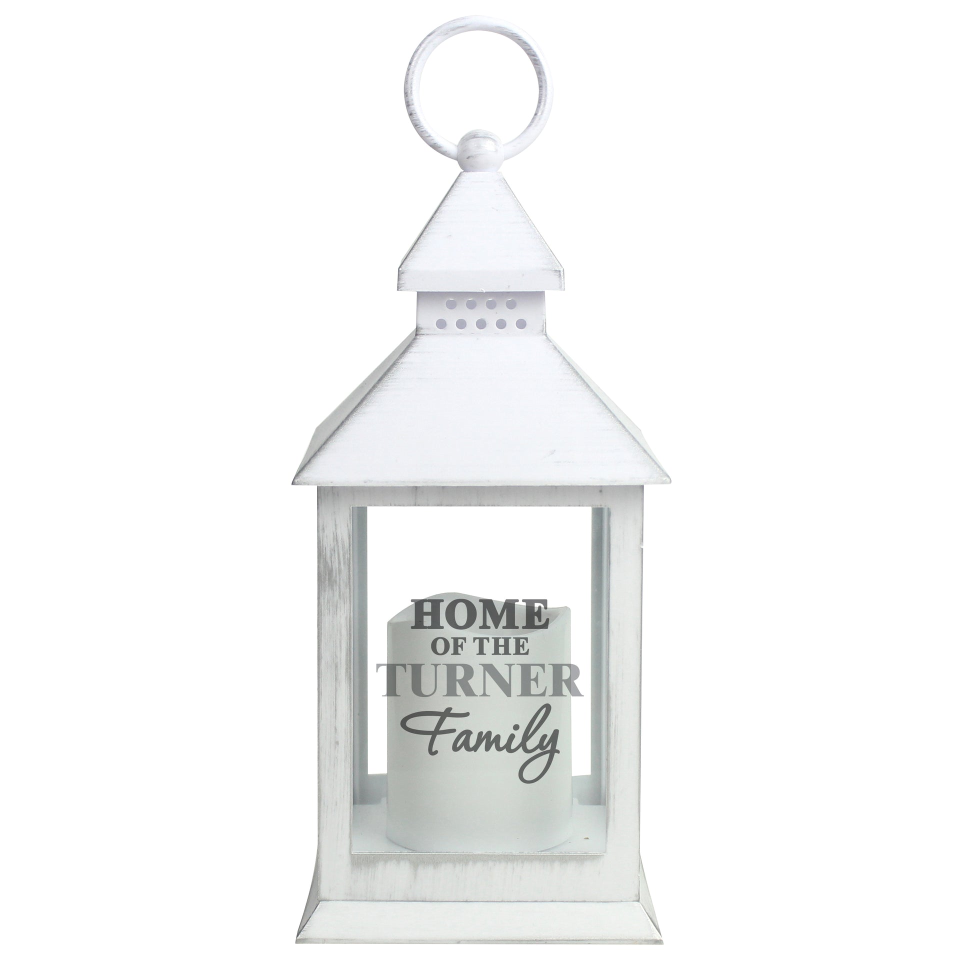Personalised The Family White Lantern - image 4