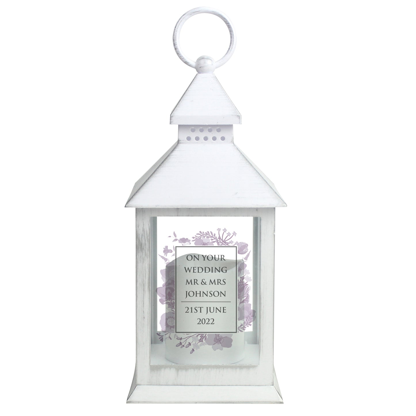 Personalised Soft Watercolour White Lantern - image 5