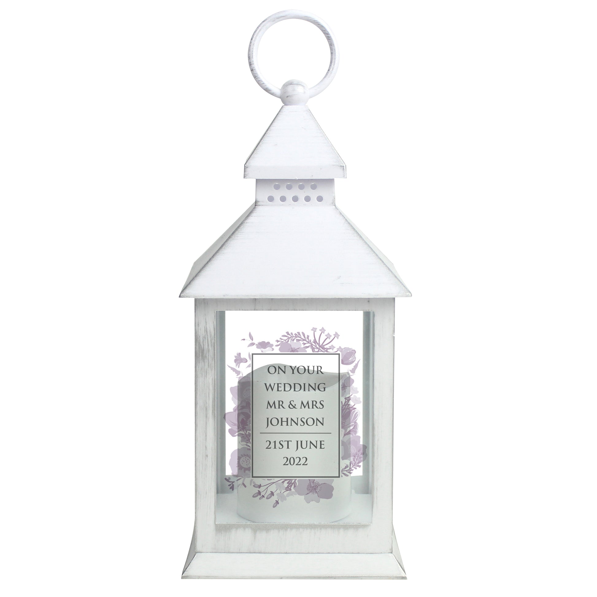 Personalised Soft Watercolour White Lantern - image 5