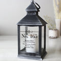 Personalised Elegant Diamond Rustic Black Lantern from Heartfelt Gifts