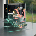 Personalised Floral Bouquet Mirrored Glass Tea Light Candle Holder from Heartfelt Gifts