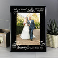 Personalised Of All the Walks... Wedding 5x7 Black Glass Photo Frame from Heartfelt Gifts