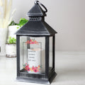 Personalised Floral Rustic Black Lantern from Heartfelt Gifts