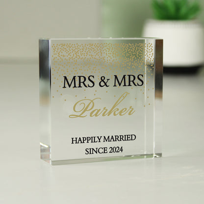 Personalised Gold Confetti Crystal Token - image 4