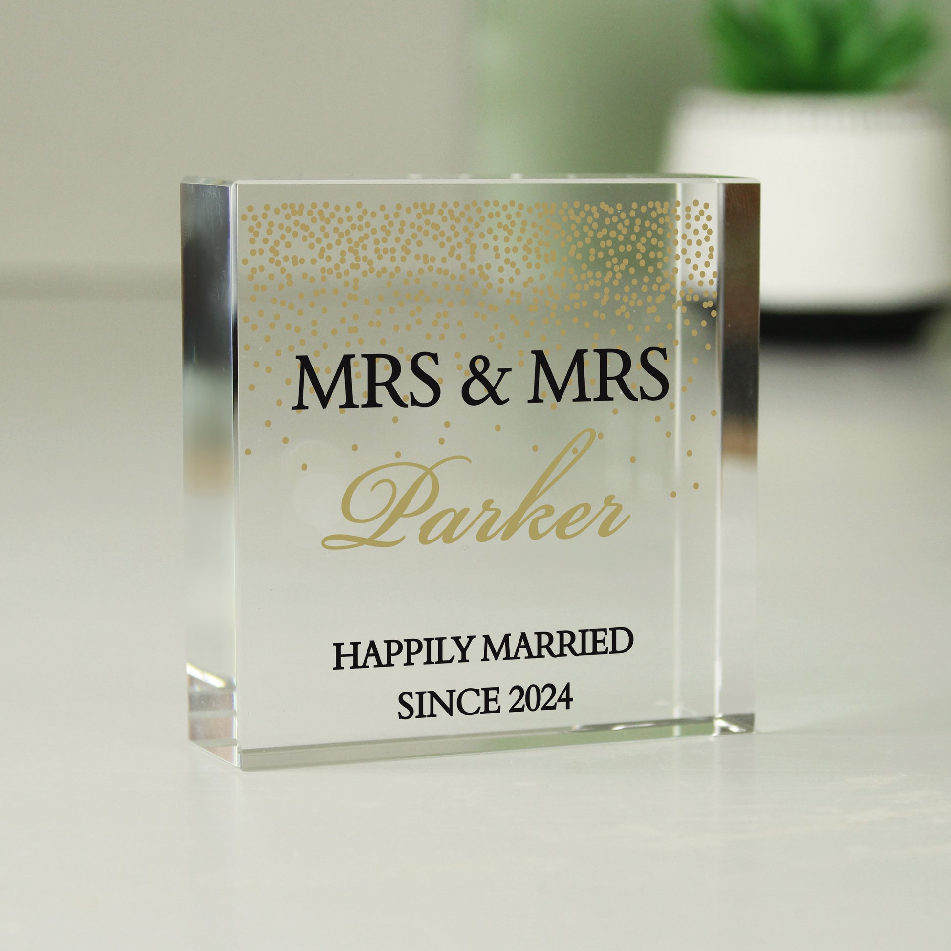 Personalised Gold Confetti Crystal Token - image 9