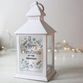 Personalised Christmas Frost White Lantern from Heartfelt Gifts