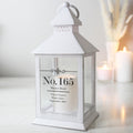 Personalised Elegant Diamond White Lantern from Heartfelt Gifts