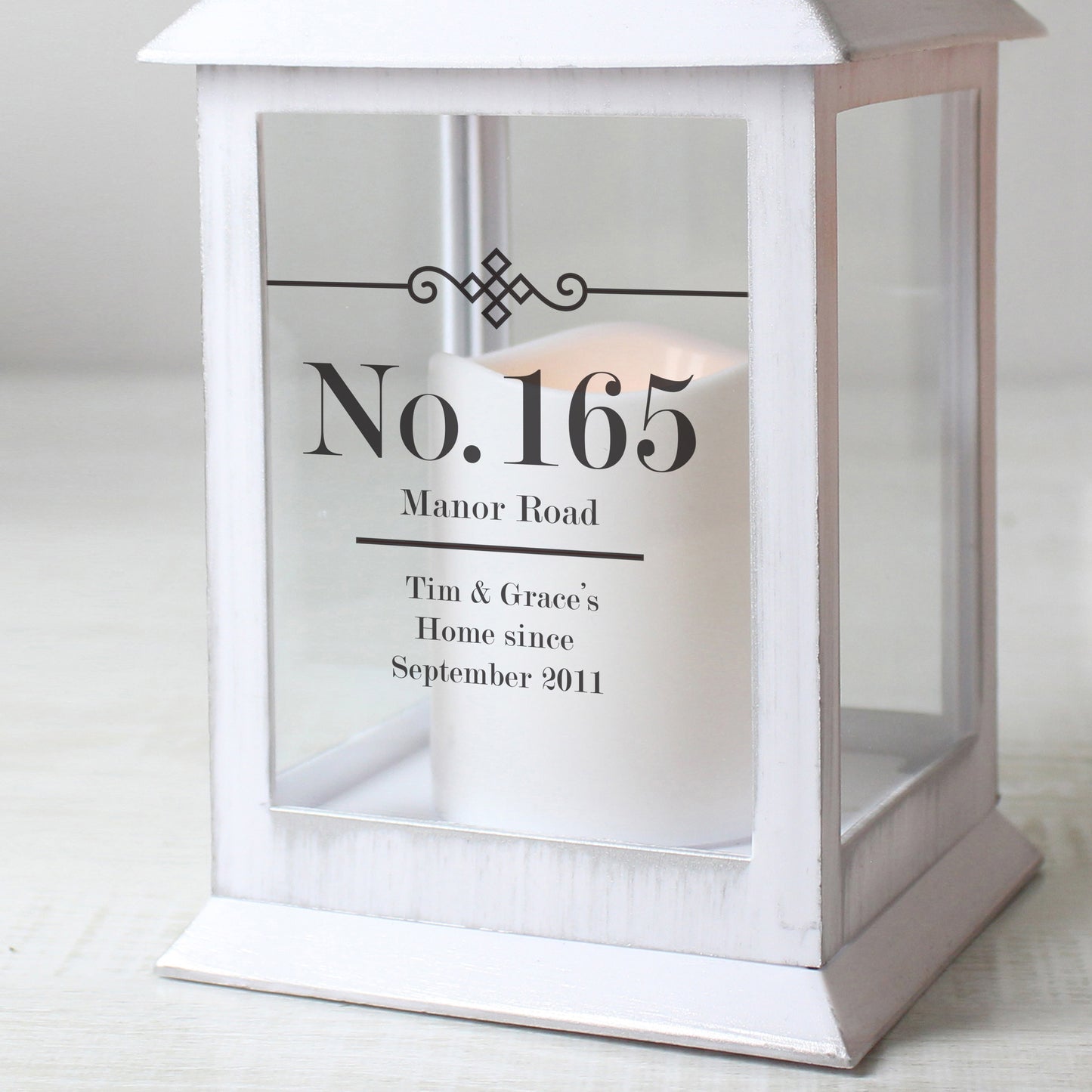 Personalised Elegant Diamond White Lantern - image 4
