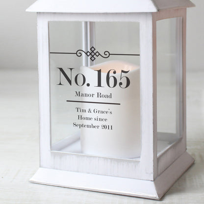 Personalised Elegant Diamond White Lantern - image 4