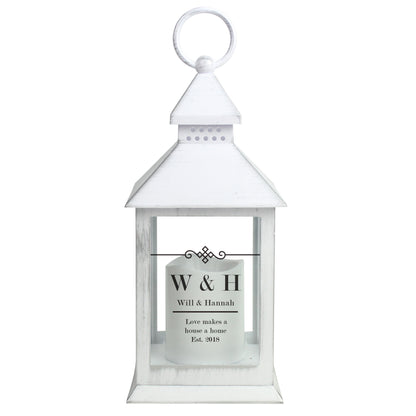 Personalised Elegant Diamond White Lantern - image 5