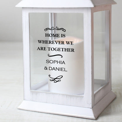 Personalised Antique Scroll White Lantern - image 4