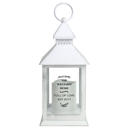 Personalised Antique Scroll White Lantern - image 5