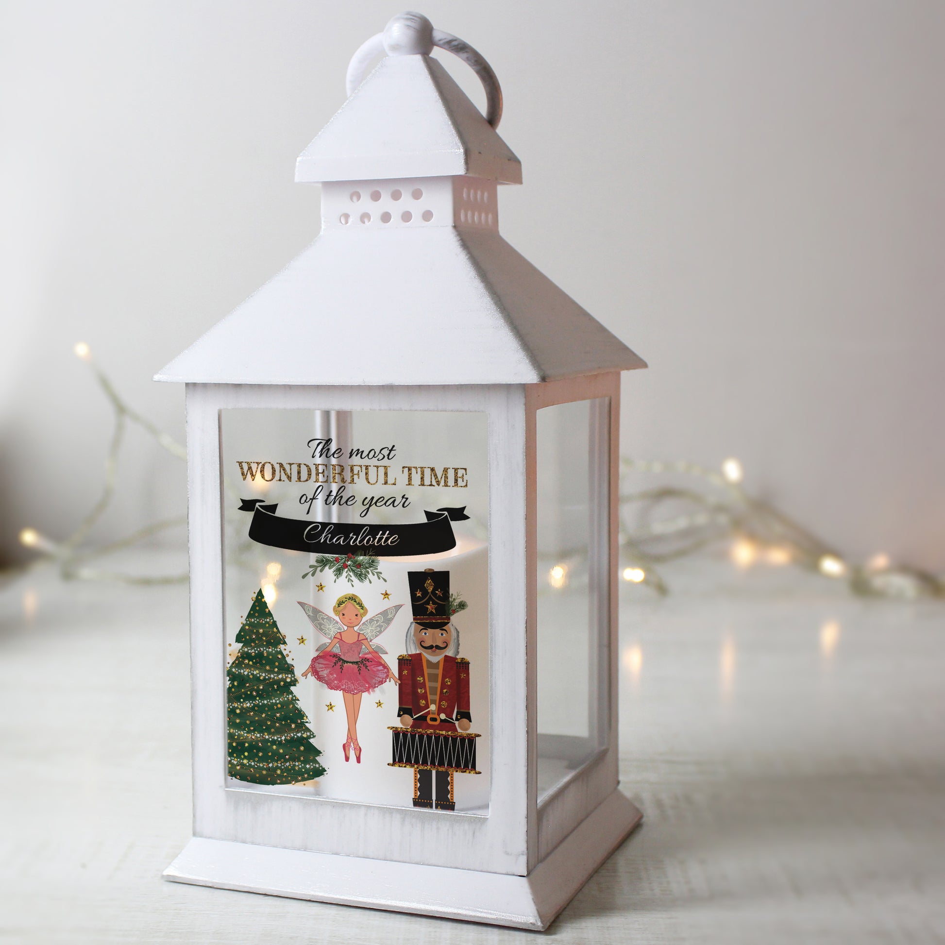 Personalised Nutcracker White Lantern - image 2