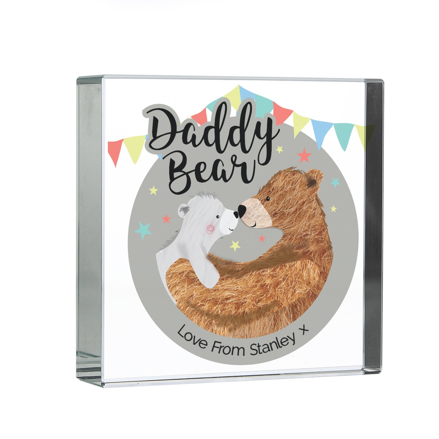 Personalised Daddy Bear Crystal Token - image 2