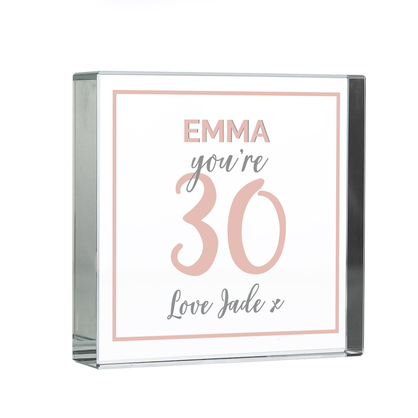 Personalised Birthday Rose Gold Crystal Token - image 2