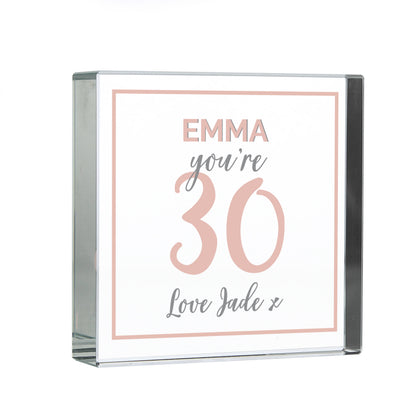 Personalised Birthday Rose Gold Crystal Token - image 2