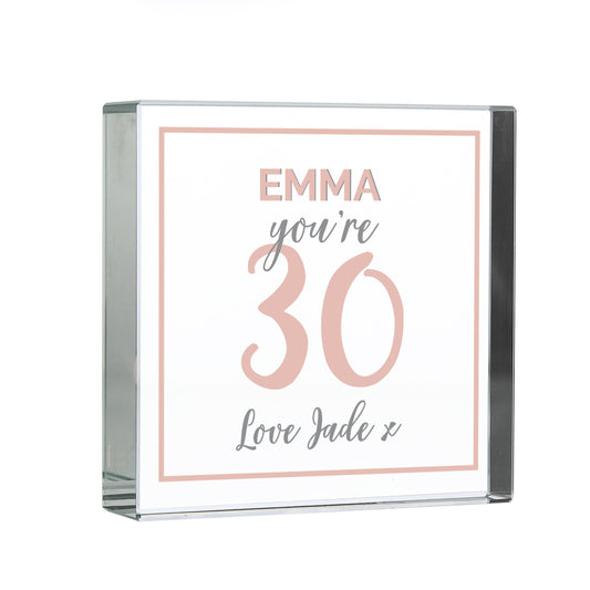 Personalised Birthday Rose Gold Crystal Token - image 2