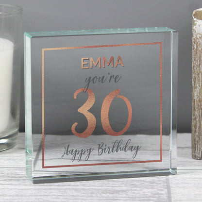 Personalised Birthday Rose Gold Crystal Token - image 6