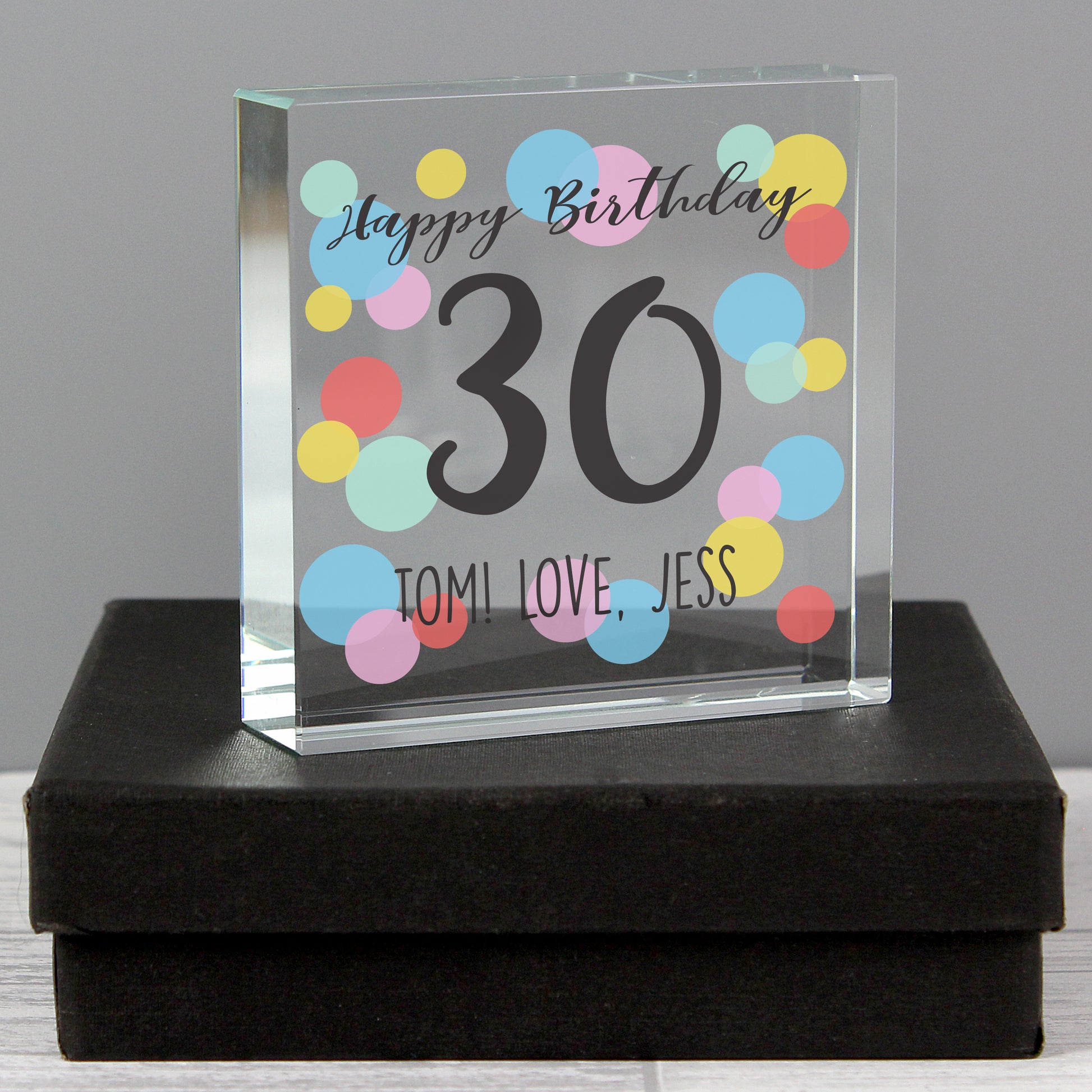Personalised Birthday Colour Confetti Crystal Token - image 4