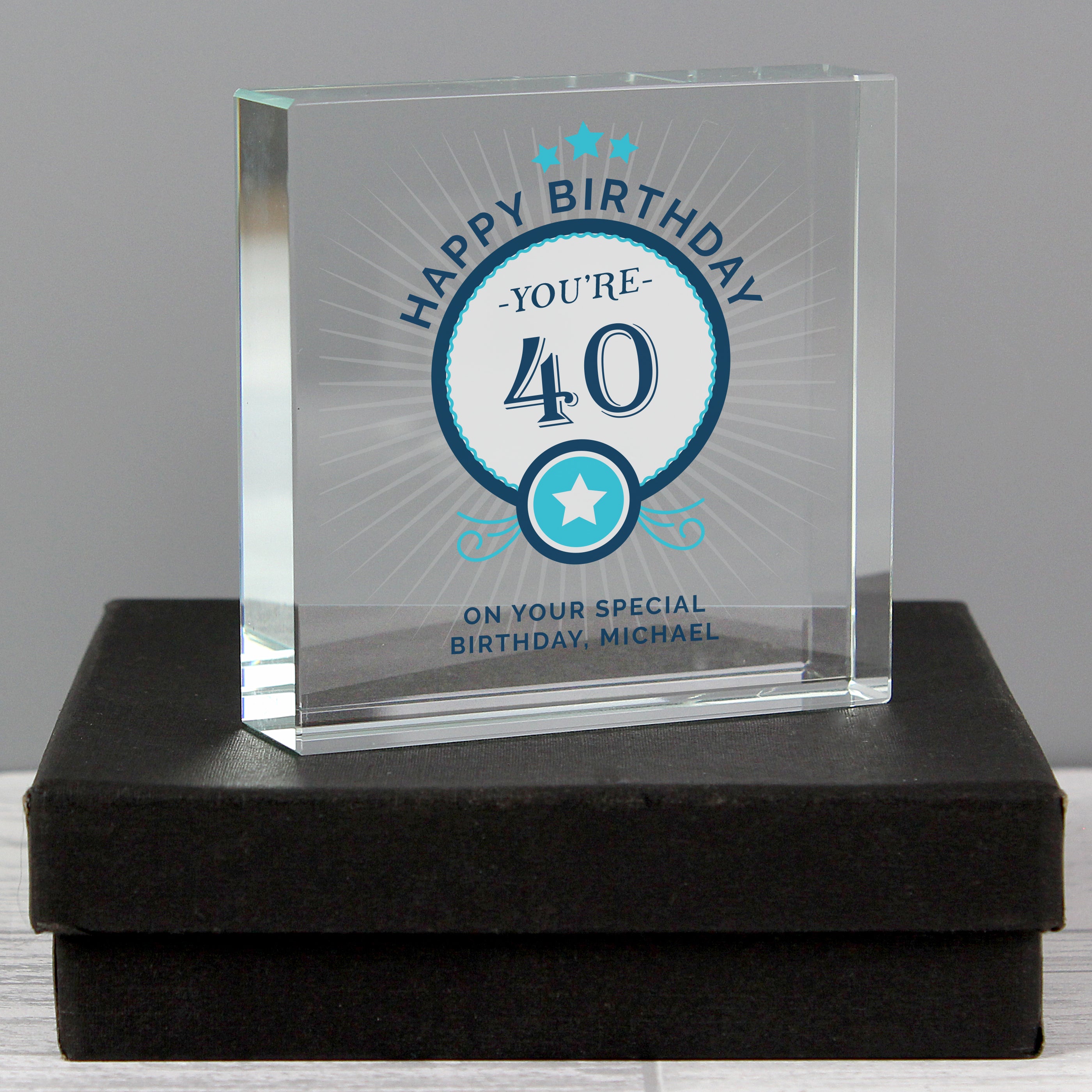 Personalised Birthday Crystal Token from Heartfelt Gifts