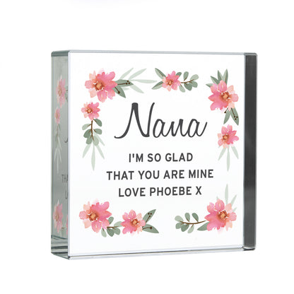 Personalised Floral Sentimental  Crystal Token - image 2