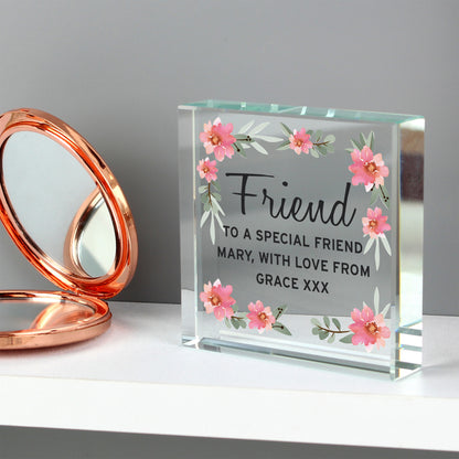 Personalised Floral Sentimental  Crystal Token - image 4