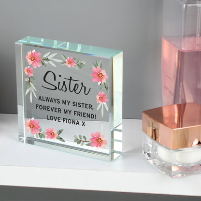 Personalised Floral Sentimental  Crystal Token - image 6