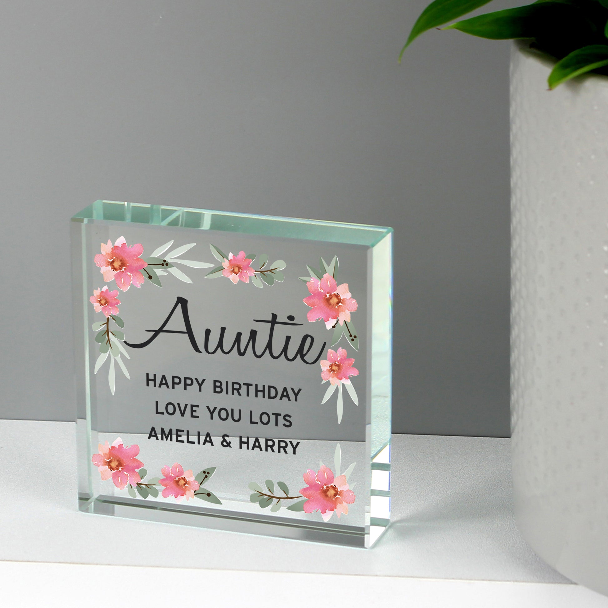 Personalised Floral Sentimental  Crystal Token - image 8