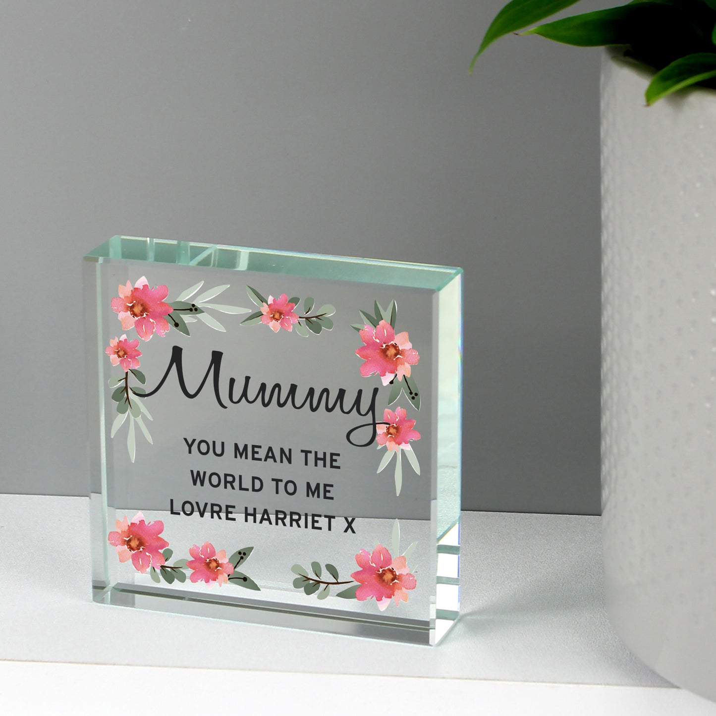 Personalised Floral Sentimental  Crystal Token - image 9