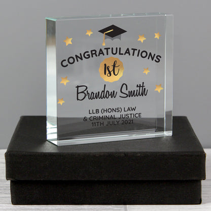 Personalised Congratulations Graduation Crystal Token - image 3