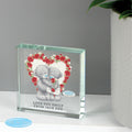 Personalised Me to You Rose Heart Crystal Token from Heartfelt Gifts