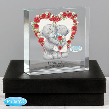 Personalised Me to You Rose Heart Crystal Token - image 2